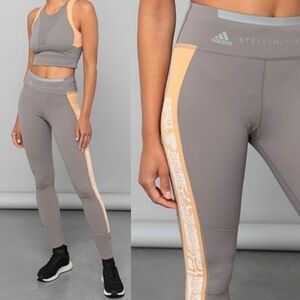 Adidas by Stella McCartney Gray and Tan Leggings
